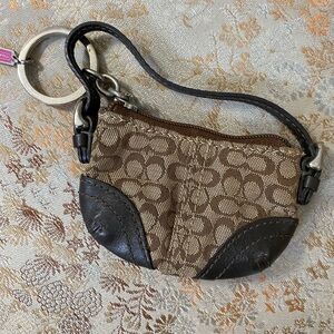 Coach Bag Charm Brown Shoulder Bag